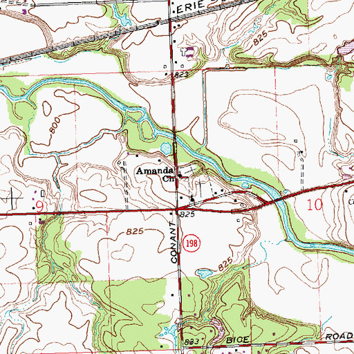 Topographic Map of Amanda Church, OH