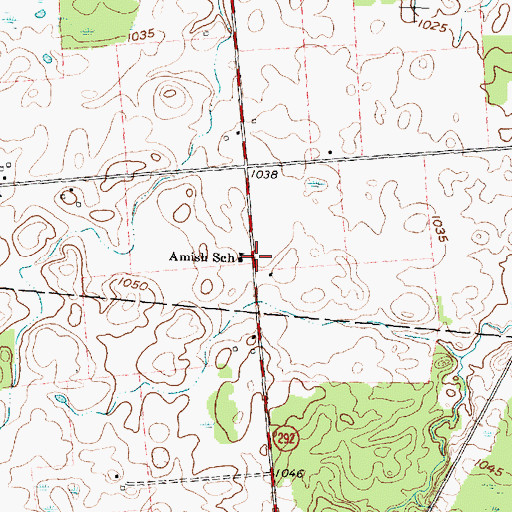 Topographic Map of Amish School, OH