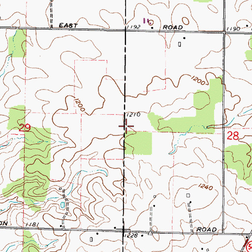 Topographic Map of Amish School, OH