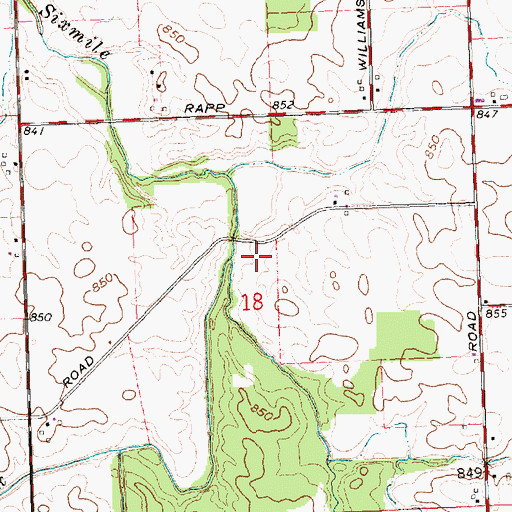 Topographic Map of Ankerman Creek, OH