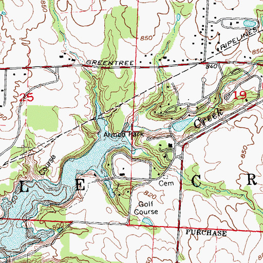 Topographic Map of Armco Park, OH