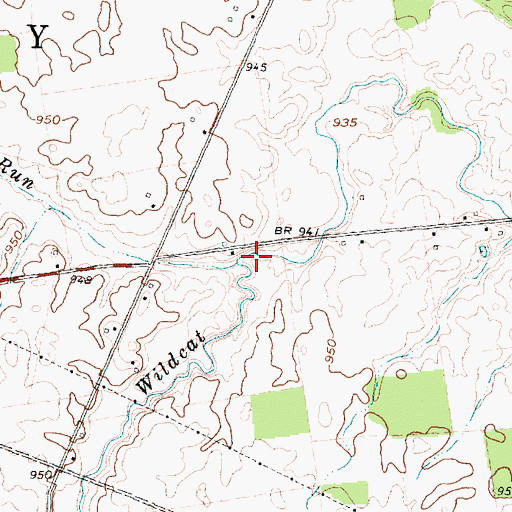 Topographic Map of Ash Run, OH