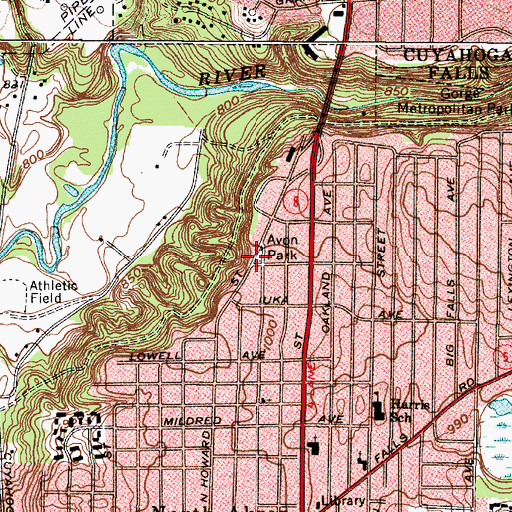 Topographic Map of Avon Park, OH