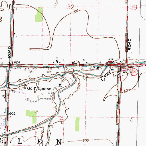 Topographic Map of Ayers Creek, OH