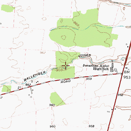 Topographic Map of Ballenger Jones Ditch, OH
