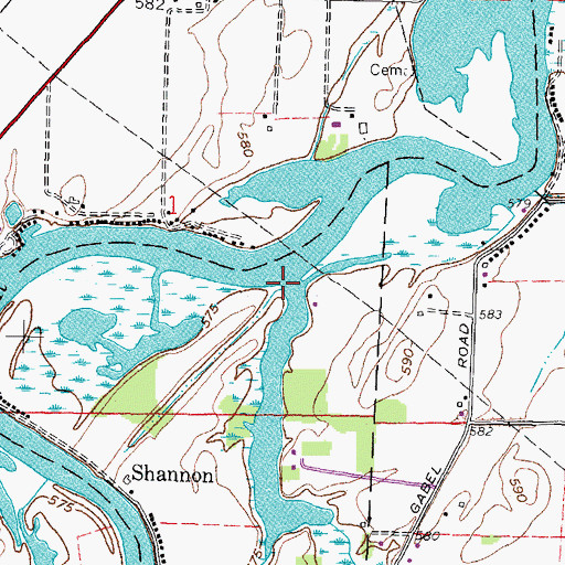 Topographic Map of Bark Creek, OH