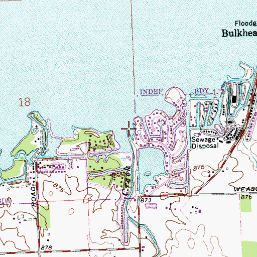 Topographic Map of Barnes Creek, OH