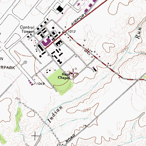 Topographic Map of Base Chapel, OH