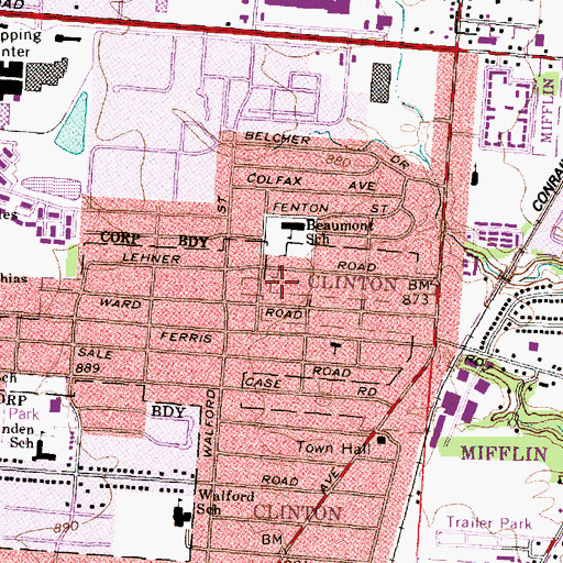 Topographic Map of Columbus Spanish Immersion Academy, OH