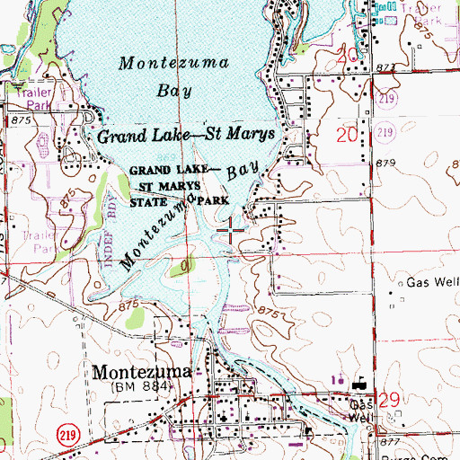 Topographic Map of Beaver Creek, OH