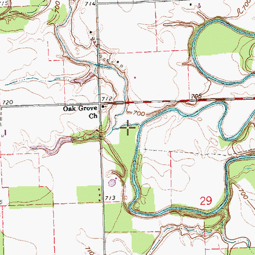 Topographic Map of Beaver Creek, OH