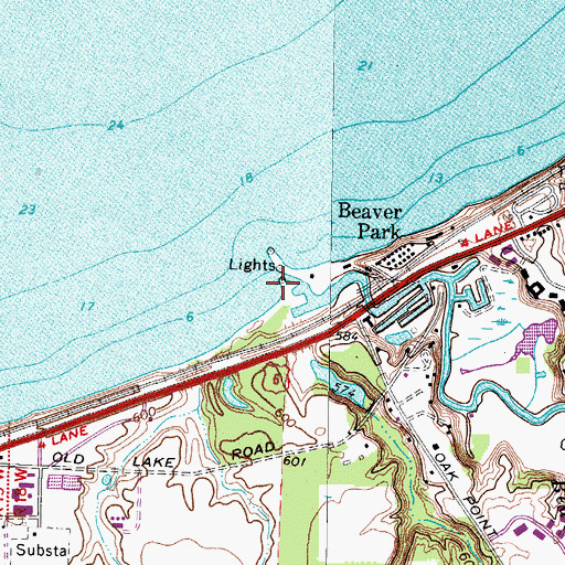 Topographic Map of Beaver Creek, OH