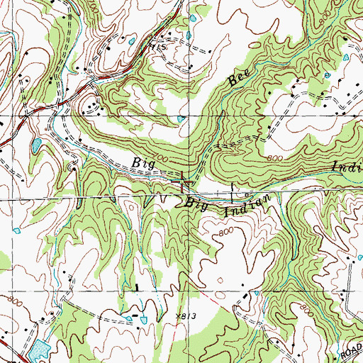 Topographic Map of Bee Run, OH