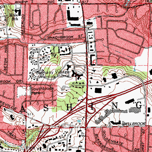 Topographic Map of Bethany Village Nursing Home, OH
