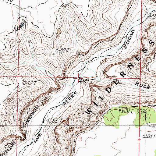 Topographic Map of Rock Canyon, AZ