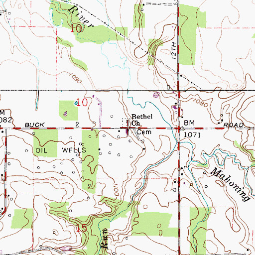 Topographic Map of Bethel Church, OH