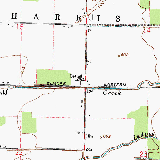 Topographic Map of Bethel United Brethren Church, OH