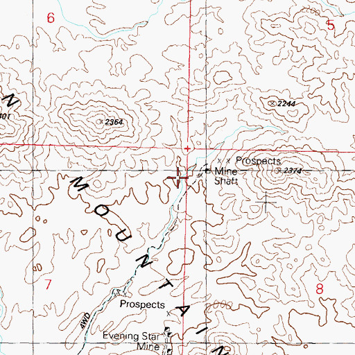 Topographic Map of Barrons Cabin (historical), AZ