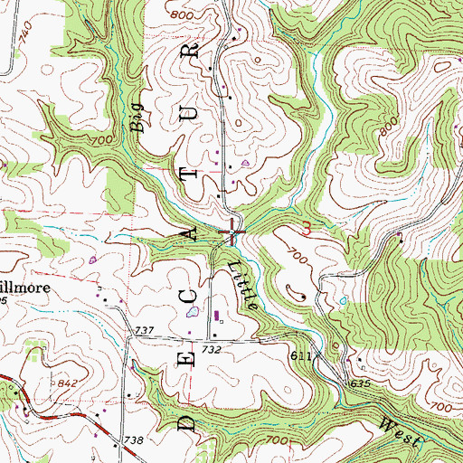 Topographic Map of Big Run, OH