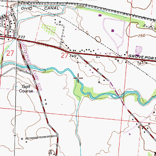 Topographic Map of Big Run, OH