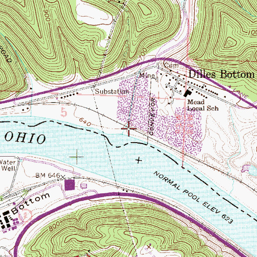 Topographic Map of Big Run, OH