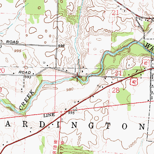 Topographic Map of Big Run, OH
