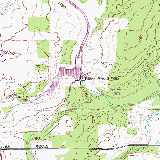 Topographic Map of Black Brook Dike, OH