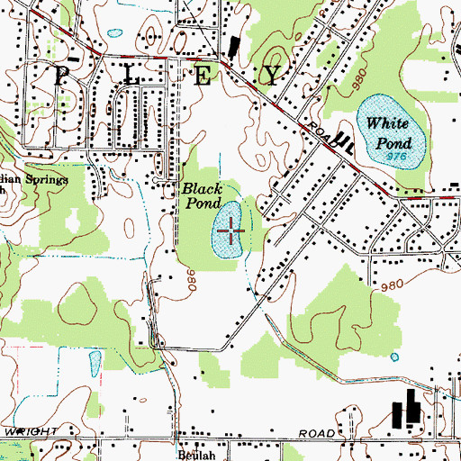Topographic Map of Black Pond, OH