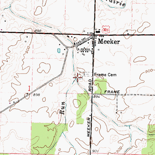 Topographic Map of Blood Run, OH