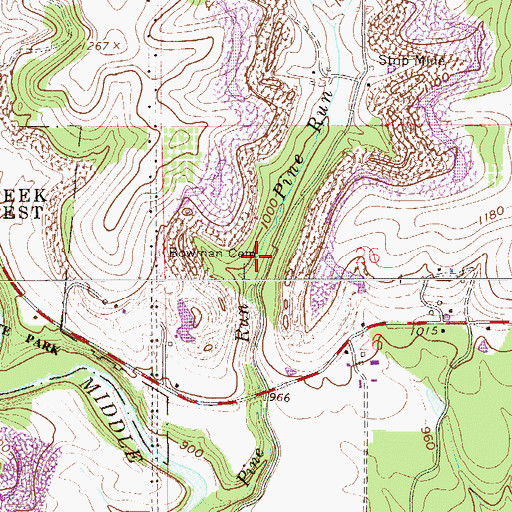 Topographic Map of Bowman Cemetery, OH