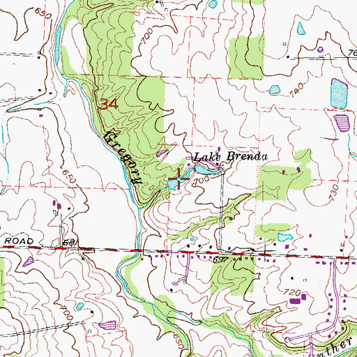 Topographic Map of Lake Brenda, OH