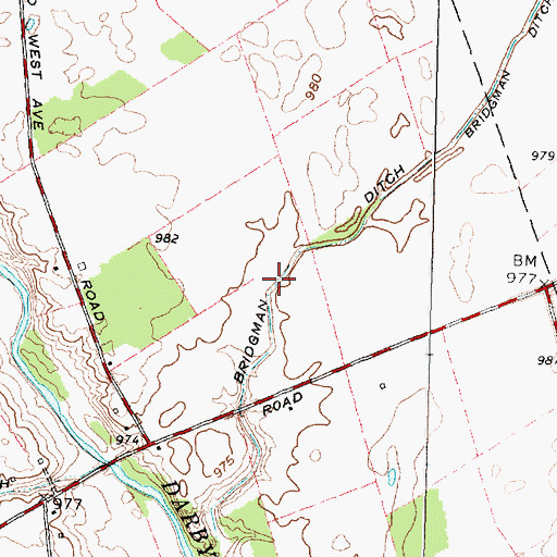 Topographic Map of Bridgeman Ditch, OH