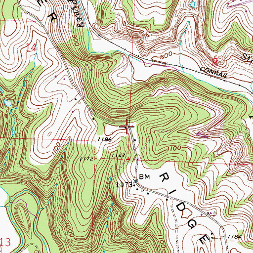 Topographic Map of Brier Ridge, OH