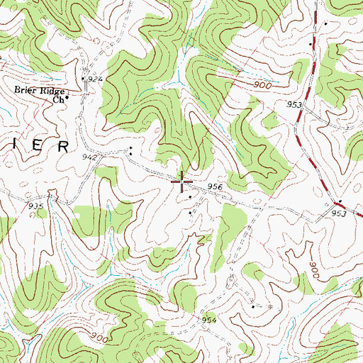 Topographic Map of Brier Ridge, OH