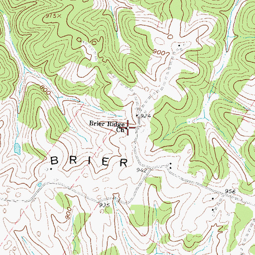 Topographic Map of Brier Ridge Church, OH