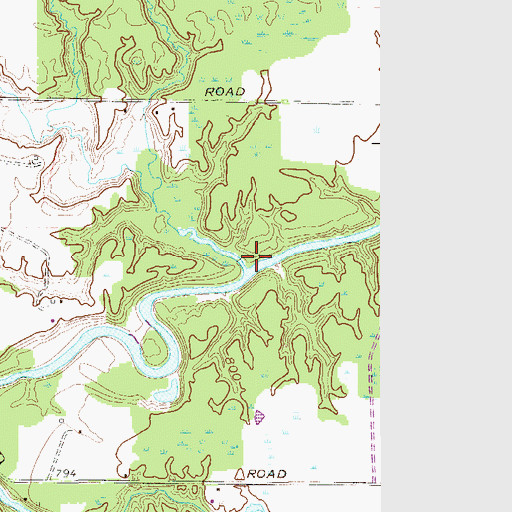 Topographic Map of Bronson Creek, OH