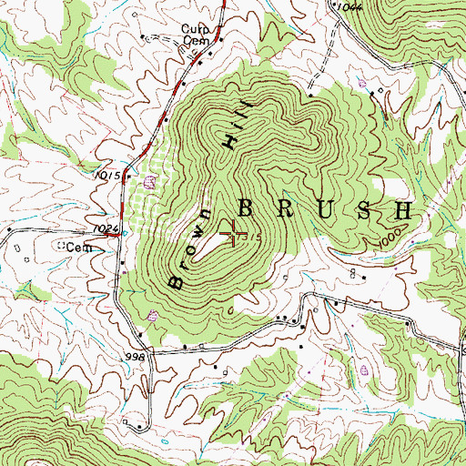 Topographic Map of Brown Hill, OH