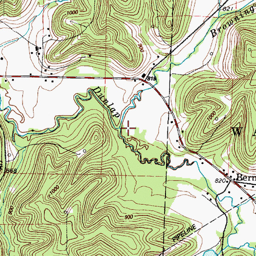 Topographic Map of Browning Run, OH