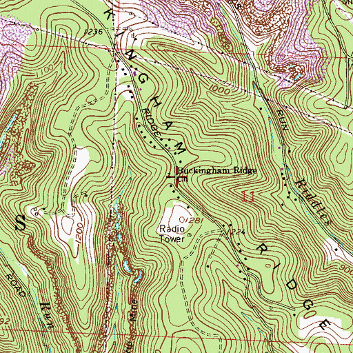 Topographic Map of Buckingham Ridge Church, OH