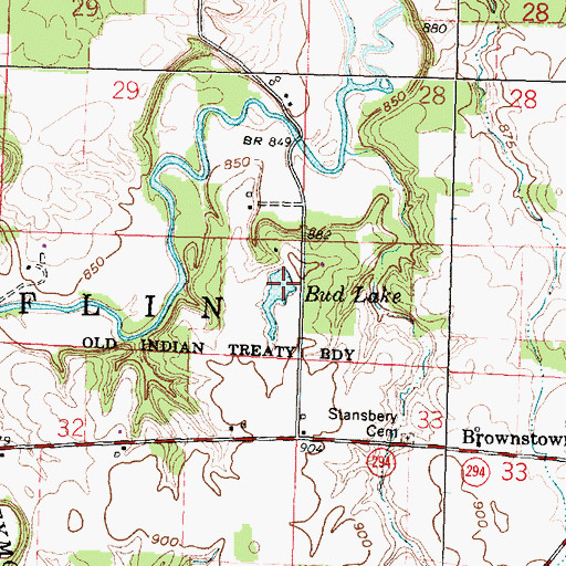 Topographic Map of Bud Lake, OH