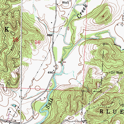 Topographic Map of Buffalo Fork, OH