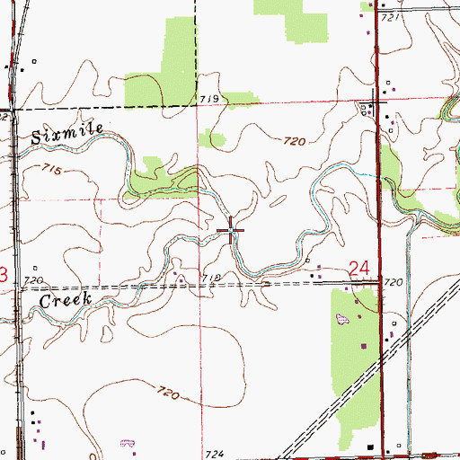Topographic Map of Bull Creek, OH