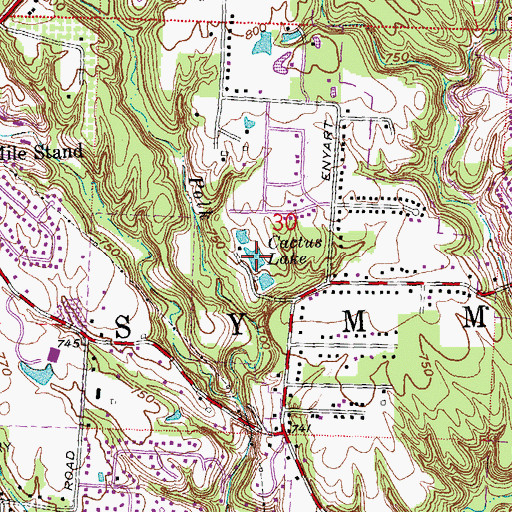 Topographic Map of Cactus Lake, OH