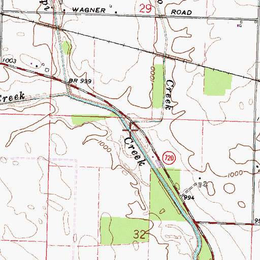 Topographic Map of Calico Creek, OH
