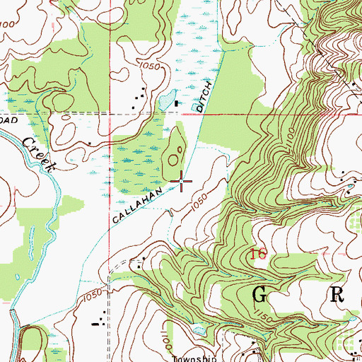 Topographic Map of Callahan Ditch, OH