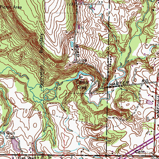 Topographic Map of Camp Crag, OH