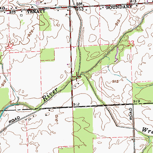 Topographic Map of Camp Creek, OH