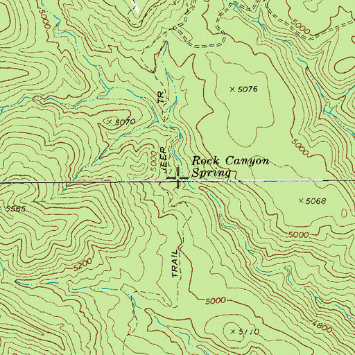 Topographic Map of Rock Canyon Spring, AZ