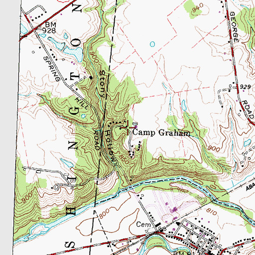 Topographic Map of Camp Graham, OH