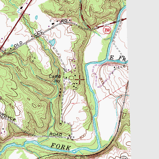 Topographic Map of Camp Joy, OH